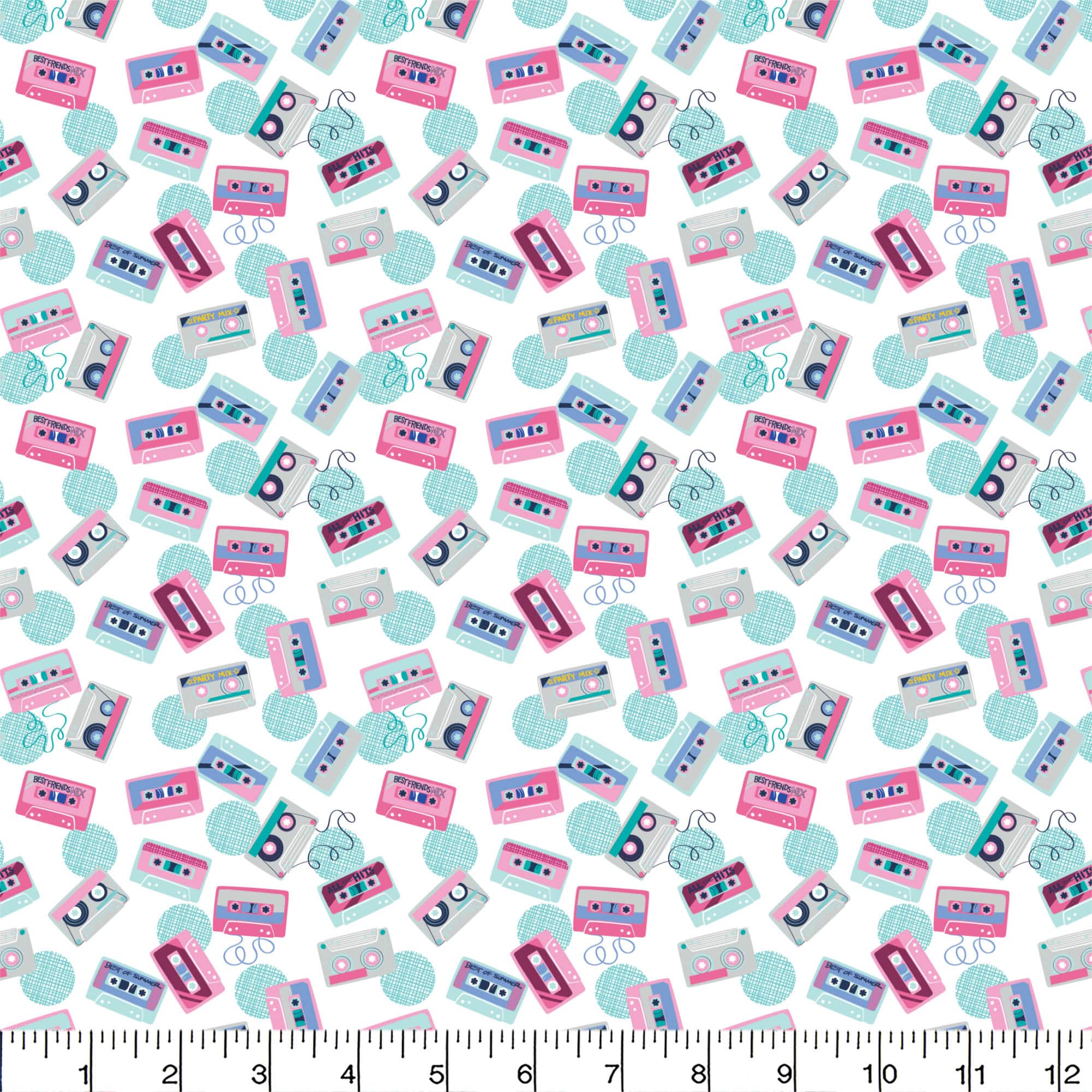 Camelot Fabrics Cassette Tape Cotton Fabric